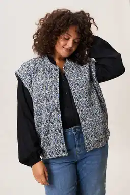Wehkamp Miss Etam Plus gilet donkerblauw aanbieding