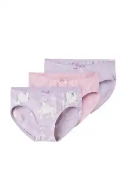 Wehkamp NAME IT MINI slip NMFBRIEFS HORSE - lila/roze (set van 3) aanbieding