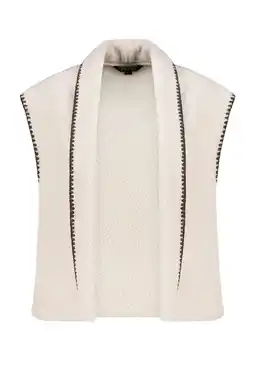 Wehkamp MS Mode teddy gilet ecru aanbieding