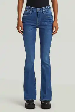 Wehkamp G-STAR flared jeans medium blue denim aanbieding