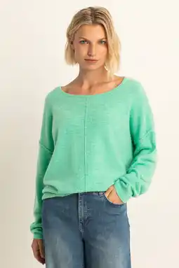 Wehkamp Expresso trui groen fijn gebreid aanbieding