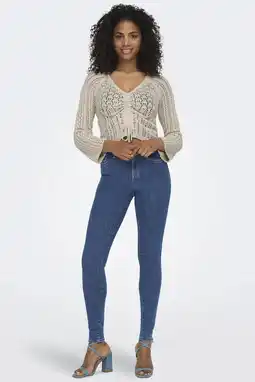 Wehkamp ONLY push-up skinny jeans ONLPOWER dark blue denim aanbieding