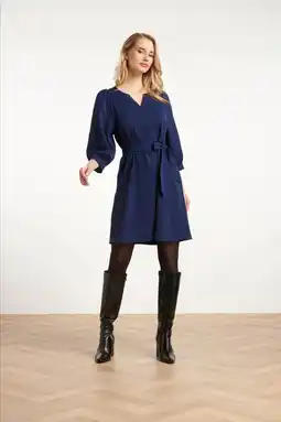 Wehkamp Smashed Lemon korte jurk blauw aanbieding