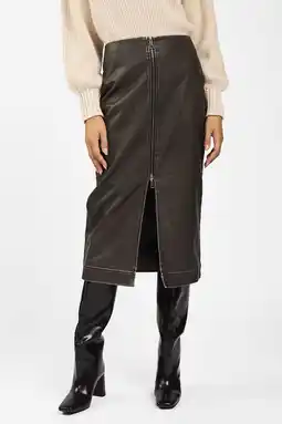 Wehkamp Aaiko imitatieleren rok zwart aanbieding