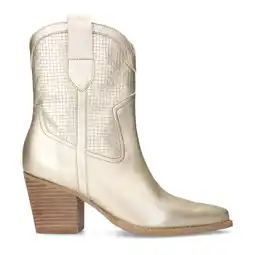 Wehkamp Manfield leren cowboylaarzen goud aanbieding