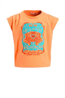 Wehkamp Orange Stars T-shirt met printopdruk oranje aanbieding