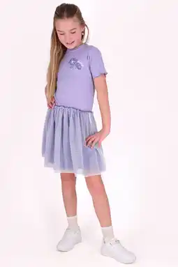 Wehkamp B.Nosy midi jurk met stippen lila aanbieding
