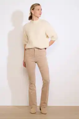 Wehkamp LOLALIZA corduroy corduroy flared regularwaist flared broek beige aanbieding