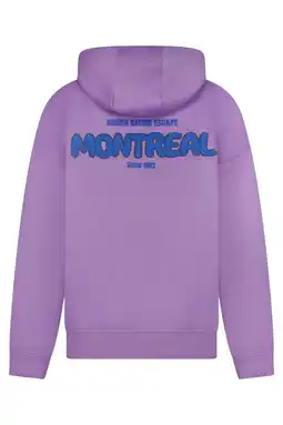 Wehkamp Cars hoodie met backprint paars aanbieding
