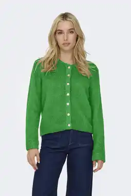 Wehkamp ONLY gebreid vest met wol groen aanbieding