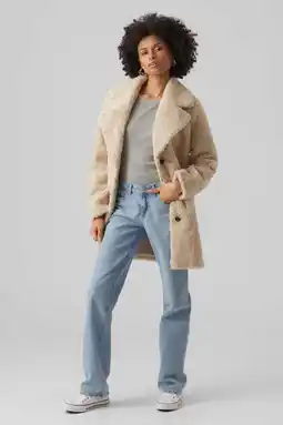 Wehkamp VERO MODA teddy jas VMKYLIE ecru aanbieding