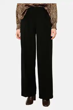 Wehkamp LOLALIZA wide leg regularwaist broek zwart aanbieding