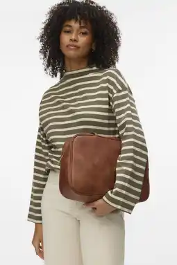 Wehkamp VERO MODA gestreepte top bruin aanbieding