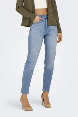 Wehkamp ONLY mom jeans light blue denim aanbieding