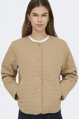 Wehkamp ONLY jasje quilted lichtbruin aanbieding