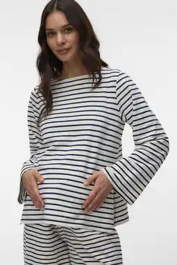 Wehkamp MAMALICIOUS zwangerschaps gestreepte longsleeve donkerblauw aanbieding