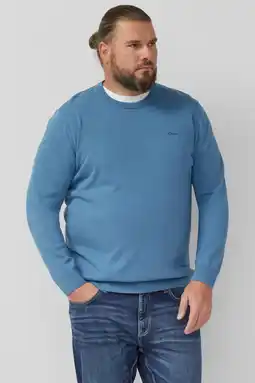 Wehkamp s.Oliver Big Size gebreide trui turquoise aanbieding