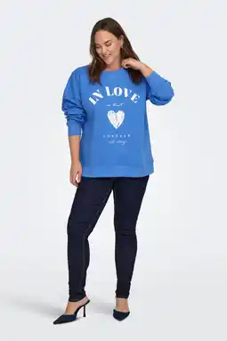Wehkamp ONLY CARMAKOMA sweater blauw aanbieding
