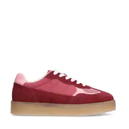 Wehkamp Sacha suède sneakers bordeaux/lichtroze aanbieding