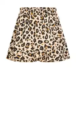 Wehkamp Retour Jeans skort met panterprint beige/bruin aanbieding