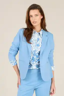 Wehkamp Yest travelstof blazer blauw aanbieding