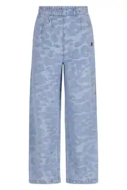 Wehkamp Like Flo straight leg jeans met panterprint light blue denim aanbieding