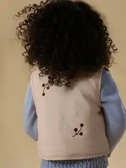 Wehkamp LIL' ATELIER MINI gilet met backprint lichtbruin aanbieding