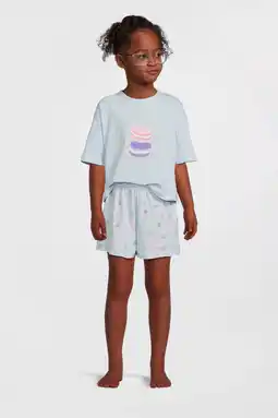 Wehkamp NAME IT KIDS shortama NKFNIGHTSET MACARON lichtblauw aanbieding
