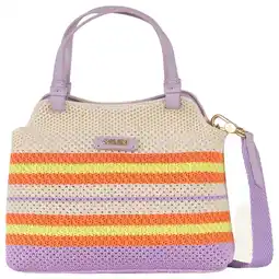 Wehkamp Oilily gehaakte mini handtas Hitesh lila/oranje aanbieding