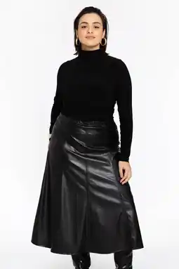 Wehkamp YOEK imitatieleren rok zwart aanbieding