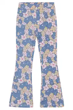 Wehkamp Noppies kids flared gebloemde legging blauw aanbieding
