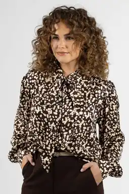 Wehkamp LabeL DOT blouse bruin aanbieding