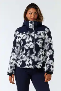 Wehkamp Falcon ski-jas Nanda donkerblauw/wit aanbieding