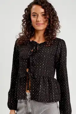 Wehkamp Cache Cache blouse zwart met glitter aanbieding