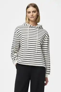 Wehkamp PIECES hoodie PCCHILLI wit/zwart aanbieding