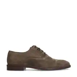 Wehkamp Manfield suède veterschoenen taupe aanbieding