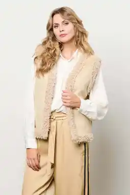 Wehkamp Co Woman gilet beige aanbieding