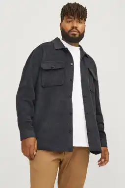 Wehkamp JACK & JONES PLUS SIZE overshirt zwart aanbieding