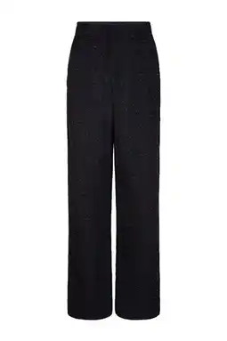 Wehkamp Lofty Manner wide leg regularwaist broek zwart met glitter aanbieding