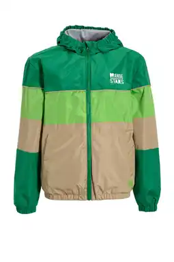 Wehkamp Orange Stars coulourblock sporty jacket groen aanbieding