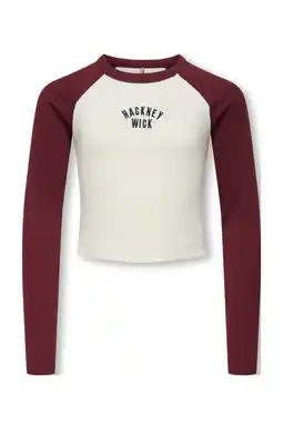 Wehkamp KIDS ONLY GIRL longsleeve donkerrood aanbieding