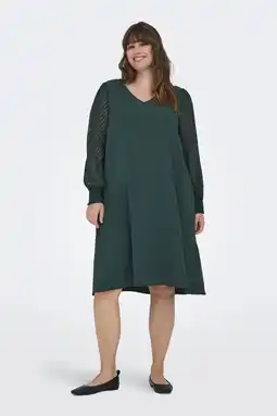 Wehkamp ONLY CARMAKOMA korte jurk groen aanbieding