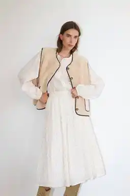 Wehkamp Lollys Laundry gilet met backprint beige aanbieding