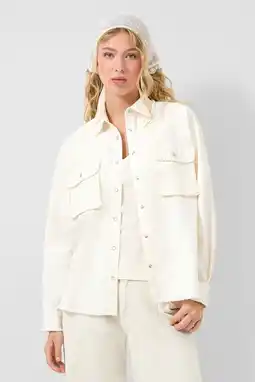 Wehkamp QS denim blouse ecru aanbieding