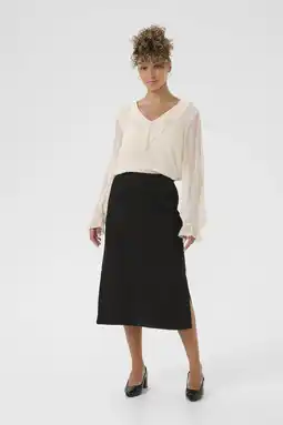 Wehkamp Cream suede A-lijn rok zwart aanbieding