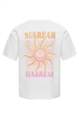 Wehkamp KIDS ONLY GIRL T-shirt met backprint wit aanbieding