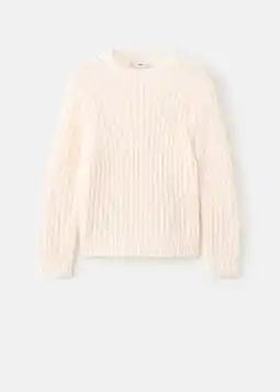 Wehkamp Mango sweater ecru gehaakt aanbieding