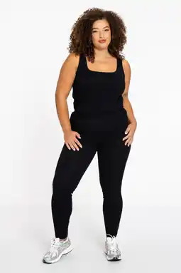 Wehkamp YOEK Lounge aansluitend highwaist legging zwart rib gebreid aanbieding