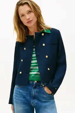 Wehkamp Tommy Hilfiger wollen jack marineblauw aanbieding