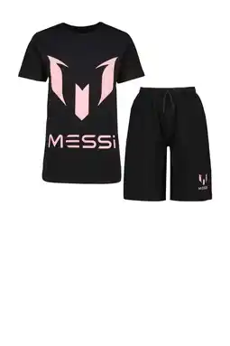 Wehkamp Messi shortama zwart/roze aanbieding